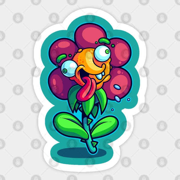 Derpy Flower Sticker by ArtisticDyslexia